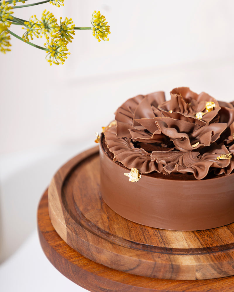 Belgian Chocolate Fudge Cake (Eggless)